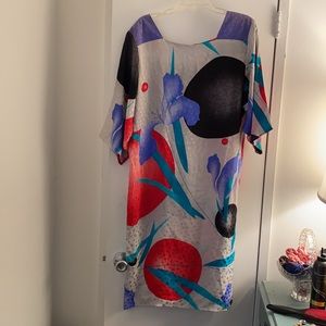 Vintage Silk Tunic Shift Dress size medium